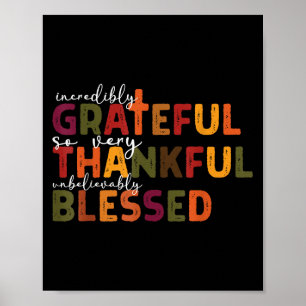 Dankbaar Gezegend Christelijk Religieus Dan Poster