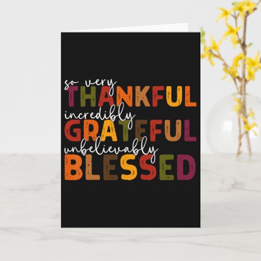 Dankbaar Gezegend Dankbaar Gezegend Tee Tha Kaart (Gele Bloem)