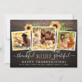 Dankbaar gezegend dankbaar | Thanksgiving foto's Magnetische Uitnodiging (Voorkant)