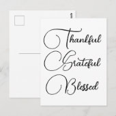 Dankbaar Gezegend dankbare teksten voor Thanksgivi Briefkaart (Voorkant / Achterkant)