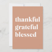 Dankbaar Gezegend Dankdag Feestdagenkaart (Voorkant)