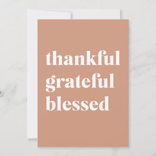 Dankbaar Gezegend Dankdag Feestdagenkaart (Voorkant)