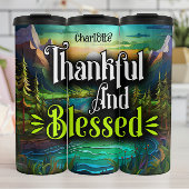 Dankbaar, gezegend, de sereniteit van Natuur Thermosbeker