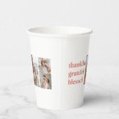 Dankbaar, gezegend | Drie fotocollage Papieren Bekers (Rechts)