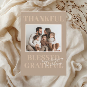 Dankbaar Gezegend Erkentelijk Neutraal Thanksgivin Kaart