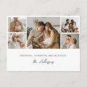 Dankbaar Gezegend Familie Thanksgiving Briefkaart (Voorkant)