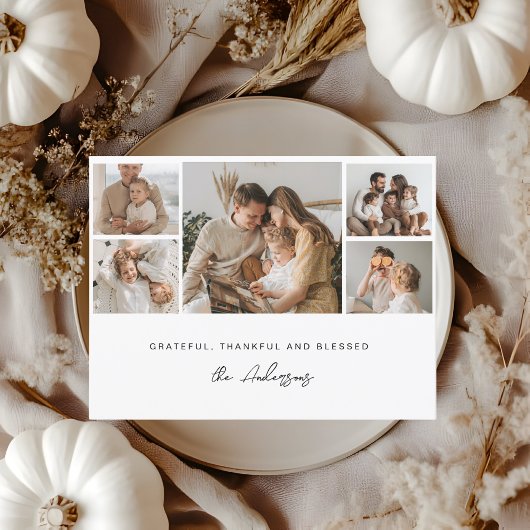 Dankbaar Gezegend Familie Thanksgiving Briefkaart