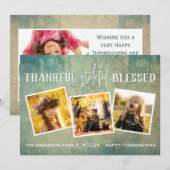 Dankbaar Gezegend Foto Collage Feestdagenkaart (Voorkant / Achterkant)