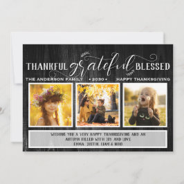 Dankbaar Gezegend Foto Thanksgiving Feestdag Feestdagenkaart