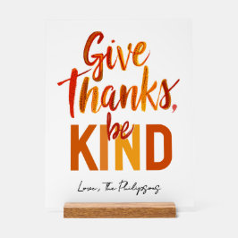 Dankbaar Gezegend Geef Bedankt Herfst Kleurrijk Sc Acryl Bord