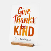 Dankbaar Gezegend Geef Bedankt Herfst Kleurrijk Sc Acryl Bord (Hoek)