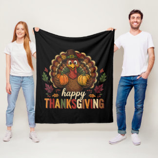 Dankbaar Gezegend Gelukkig Thanksgiving Fleece Deken