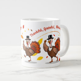 Dankbaar Gezegend Gelukkig Thanksgiving Grote Koffiekop