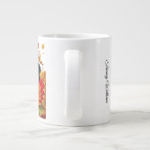 Dankbaar Gezegend Gelukkig Thanksgiving Grote Koffiekop (Achterkant)