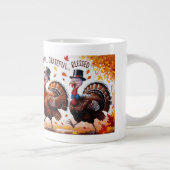 Dankbaar Gezegend Gelukkig Thanksgiving Grote Koffiekop (Rechts)