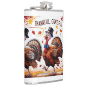 Dankbaar Gezegend Gelukkig Thanksgiving Heupfles (Rechts)