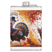 Dankbaar Gezegend Gelukkig Thanksgiving Heupfles (Achterkant)