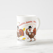 Dankbaar Gezegend Gelukkig Thanksgiving Porselein Kop (Voorkant rechts)