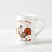 Dankbaar Gezegend Gelukkig Thanksgiving Porselein Kop (Rechts)