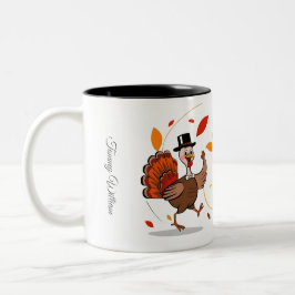 Dankbaar Gezegend Gelukkig Thanksgiving Tweekleurige Koffiemok