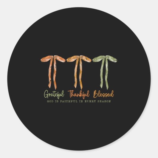 Dankbaar, gezegend, God is trouw aan Eva Ronde Sticker (Voorkant)