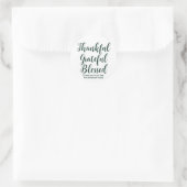 Dankbaar Gezegend groen script vakantie Ronde Sticker (Tas)