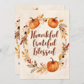 Dankbaar Gezegend Herfst Kaart (Voorkant / Achterkant)