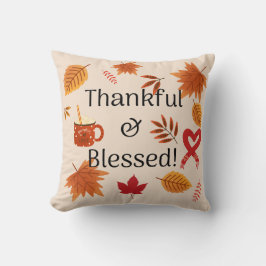 Dankbaar & Gezegend Herfst Ontwerp Kussen