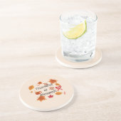 Dankbaar & Gezegend Herfst Ontwerp Zandsteen Onderzetter (Zijkant)