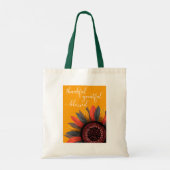 Dankbaar Gezegend Herfst Zonnebloem Esthetisch Tote Bag (Achterkant)