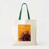 Dankbaar Gezegend Herfst Zonnebloem Esthetisch Tote Bag (Voorkant)