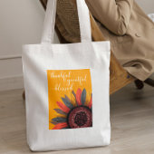 Dankbaar Gezegend Herfst Zonnebloem Esthetisch Tote Bag