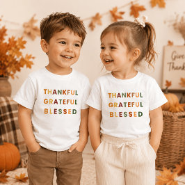 Dankbaar Gezegend – Herfstkleuren Kinder Shirts