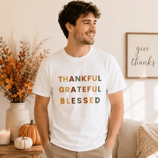 Dankbaar Gezegend – Herfstkleuren T-shirt