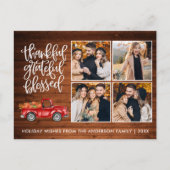 Dankbaar Gezegend Hout Thanksgiving Vrachtwagen  Briefkaart (Voorkant)