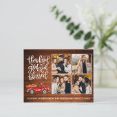 Dankbaar Gezegend Hout Thanksgiving Vrachtwagen  Briefkaart (Staand voorkant)