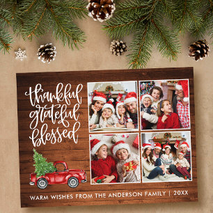 Dankbaar Gezegend Houten Vrachtwagen 4 Foto Briefkaart