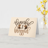 Dankbaar & Gezegend Kaart (Gele Bloem)