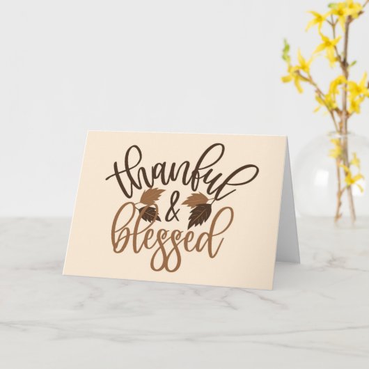 Dankbaar & Gezegend Kaart (Gele Bloem)