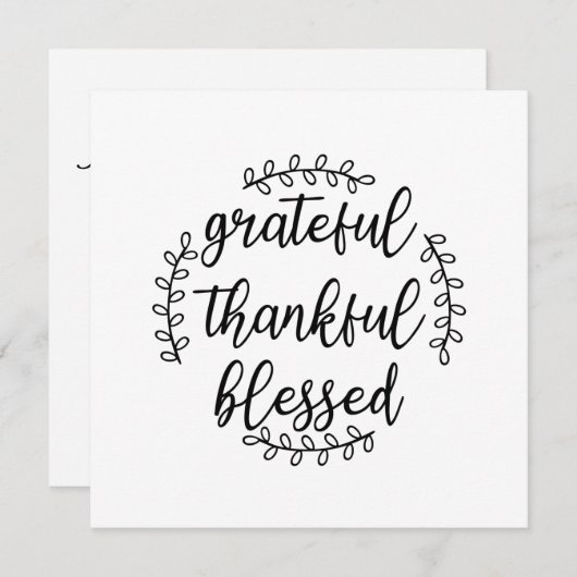 Dankbaar Gezegend Kaart (Voorkant / Achterkant)