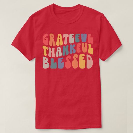 Dankbaar Gezegend Kalkoen Herfst Sfeer T-shirt (Design voorkant)