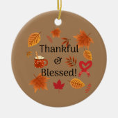Dankbaar & gezegend! keramisch ornament (Voorkant)