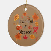 Dankbaar & gezegend! keramisch ornament (Links)