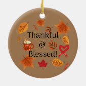 Dankbaar & gezegend! keramisch ornament (Achterkant)