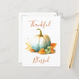 Dankbaar & Gezegend Kerstkaart van Thanksgiving Feestdagenkaart