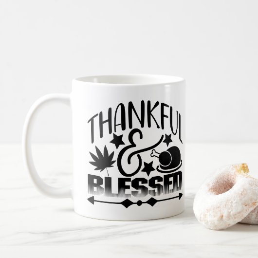 Dankbaar & Gezegend Koffiemok (Met donut)