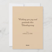 Dankbaar, gezegend | Meisje met pompoen Feestdagenkaart (Achterkant)