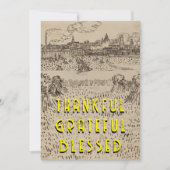 Dankbaar gezegend met de oogst van Gogh Feestdagenkaart (Voorkant)