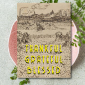 Dankbaar gezegend met de oogst van Gogh Feestdagenkaart