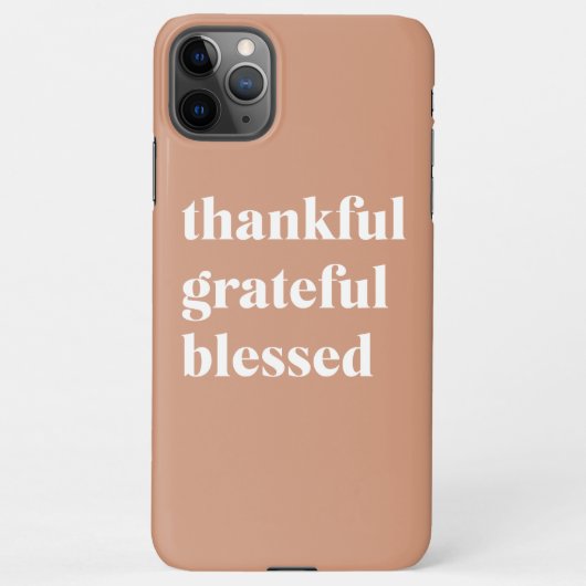 Dankbaar, gezegend | Moderne Thanksgiving iPhone Hoesje (Achterkant)